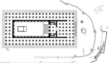 Κάτοψη του ελληνιστικού ναού του Απόλλωνα στα Δίδυμα.