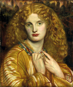 «Η Ελένη της Τροίας». Ελαιογραφία του Dante Gabriel Rossetti, 1863