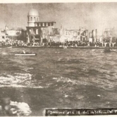 Κτήρια που καίγονται και λέμβοι διάσωσης. 14.9.1922